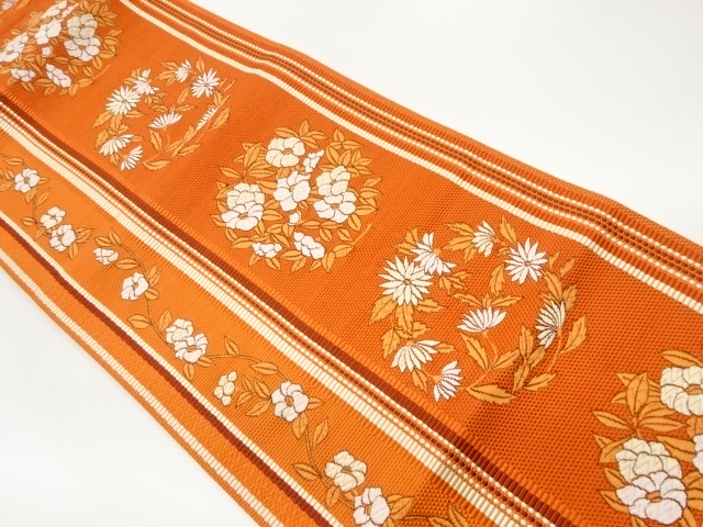 JAPANESE NAGOYA OBI / CHIKUZEN HAKATA / WOVEN ABSTRACT STRIPE